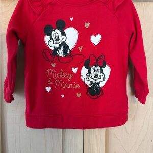 Disney Red Mickey & Minnie Kids Sweatshirt